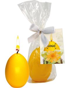 Ei-Kerze - Frohe Ostern - inkl. 1-4 c Logo-Digitaldruck