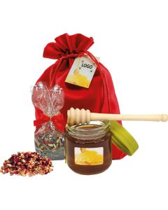 Honig-Set - Kärtchen mit Etikett - inkl. 1-4 c Logo-Digitaldruck