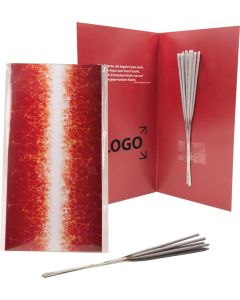 Weihnachtskarte Wunderkerzen - inkl. 1-4 c Logo-Digitaldruck