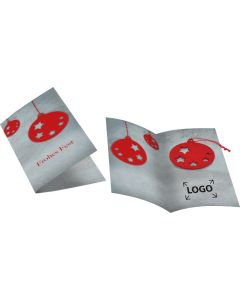 Weihnachtskarte mit Weihnachtskugel - inkl. 1-4 c Logo-Digitaldruck