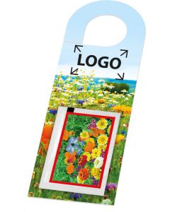 Türanhänger Blühendes Willkommen - inkl. 1-4 c Logo-Digitaldruck