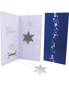 Weihnachtskarte Himmelslicht - inkl. 1-4 c Logo-Digitaldruck