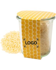 Gläschen Bienenwachslicht - inkl. 1-4 c Logo-Digitaldruck