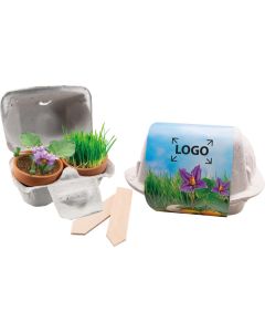 Wachstumsduett Ostern - Eierbaum, Weizen - inkl. 1-4 c Logo-Digitaldruck