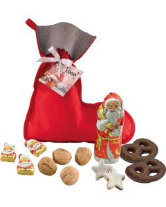 Süßer Nikolausstiefel mit Weihnachtsmann - inkl. Digitaldruck