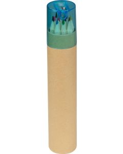 12 Buntstifte in einem Pappköcher