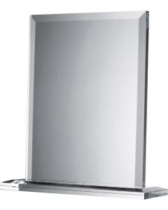 Glastrophäe mit standfestem Sockel