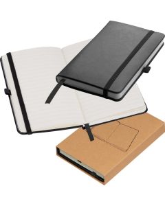 A6 Notizbuch mit Kunstledereinband, 160 Seiten