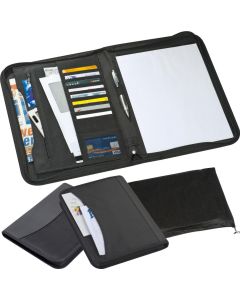 A4 Schreibmappe mit Block und Reißverschluss