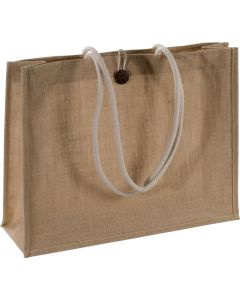 Jutetasche mit robusten Kordelgriffen