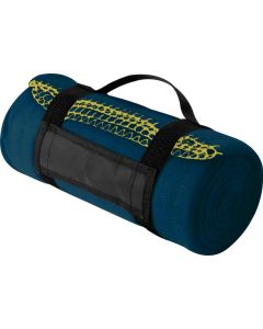 Fleecedecke mit Tragebanderole