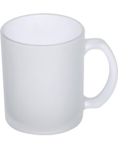 Glastasse weiß gefrostet, 300ml