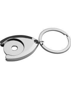 Metall Schlüsselanhänger mit Einkaufschip