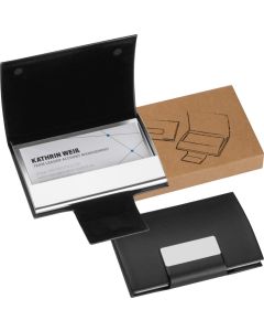 Visitenkartenetui mit Kunstlederbezug