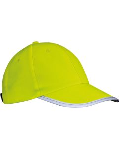 6 Panel Baseballcap für Kinder aus Polyester mit reflektierender Borte