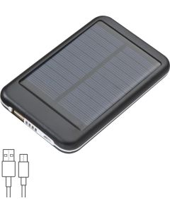 Solar Powerbank aus Metall mit 4.000 mAh