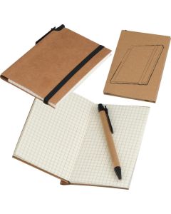 Kleines Notizbuch mit Umschlag aus Karton