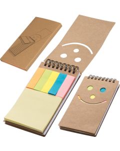 Notizblock mit Spiralbindung und Smile Gesicht, 50 Seiten