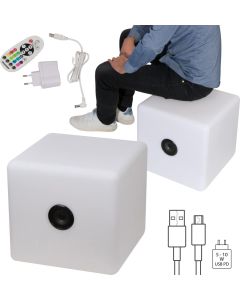 XXL Bluetooth Lautsprecher mit wechselnder LED-Beleuchtung, 2.200 mAh