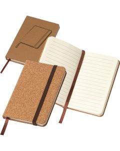 A6 Notizbuch mit Korkeinband und 160 linierten Seiten