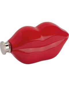 Flachmann Kussmund aus Edelstahl, 178ml