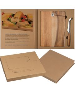 Holzbrett mit Käsemesser