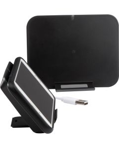 Induktionsladegerät aus Kunststoff mit Handyständer