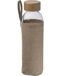 Glasflasche mit Jutehülle, 500 ml