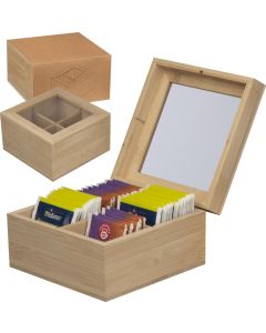 Teebox aus Bambus für 40 Teebeutel