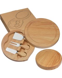 Käsebrett mit 3 Käsebestecken