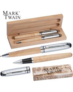 Mark Twain Schreibset aus Holz