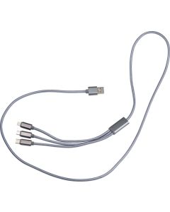 4in1 Extralanges Ladekabel, USB, Micro USB, C Type und iOS