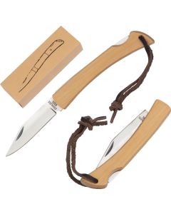 Taschenmesser mit Bambusschalen und Aufhängeschlaufe