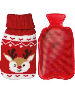 Handwärmer mit weihnachtlichem Stricküberzug