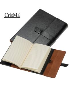 CrisMa Kunstleder Notizbuch A5 mit 160 linierten Seiten