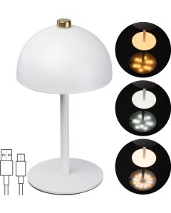 Tischlampe aus Edelstahl