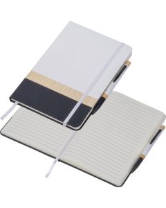 A5 Notizbuch, 160 Seiten, liniert, mit Kugelschreiber