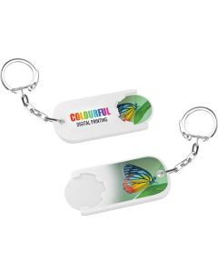 Chiphalter mit 1€-Chip Alpha, mit Gliederkette