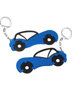 Chiphalter mit zwei 1€-Chips Auto, mit Gliederkette