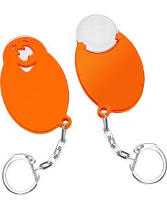 Chiphalter mit 1€-Chip Gesicht, mit Gliederkette