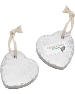 Bimsstein Herz, mit individuellem Aufkleber