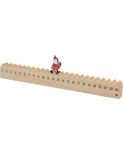 Holz-Kalender Walking Santa