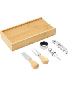 Wein- und Käseset Bamboo Wine