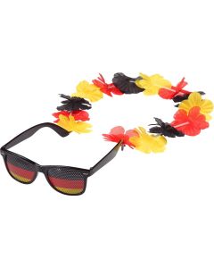 Spaßbrille Germany mit Blumenkette