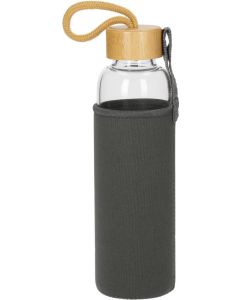 Glasflasche mit Hülle Bamboo 0,55 l