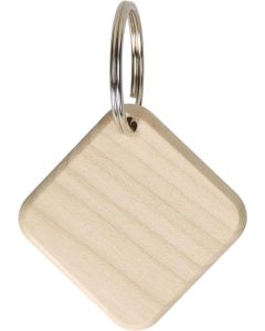 Holzschlüsselanhänger Maple eckig