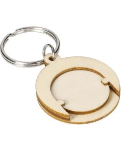 Holzchip-Schlüsselanhänger Round