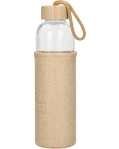 Glasflasche mit Hülle Natural, 0,7l