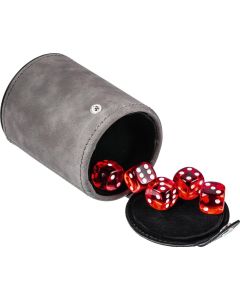 Knobelbecher mit 5 Würfeln RE98-Beterou