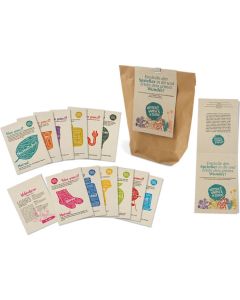 Samentüten Wissen & Wunder (12er Set) - Samen nach Wahl - inkl. Werbedruck